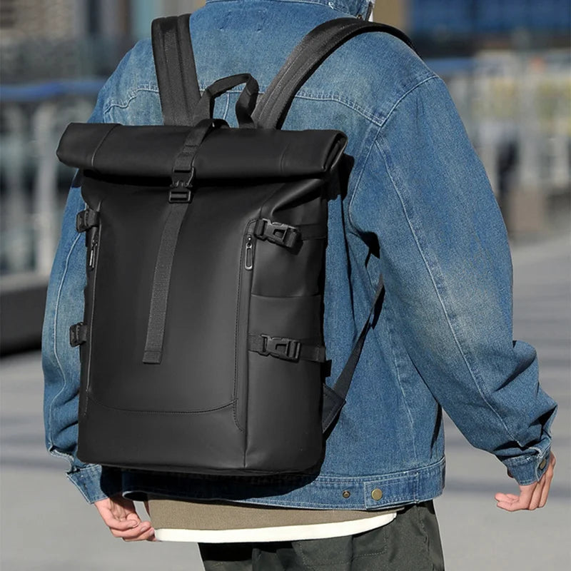 Minimalist Roll Top Travel Backpack