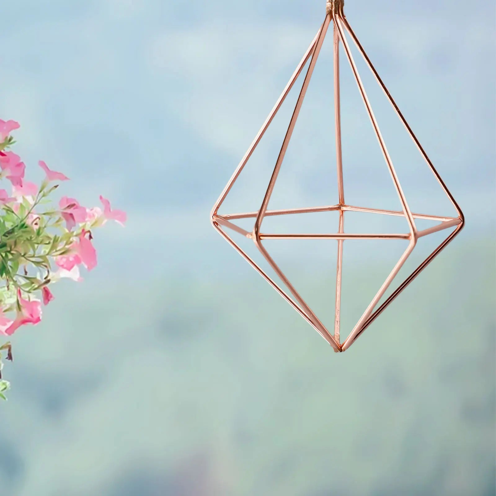 Hanging Geometric Metal Pot Rack