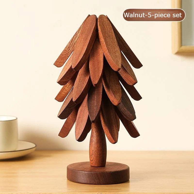 Elegant Tree-shaped Wooden Trivets