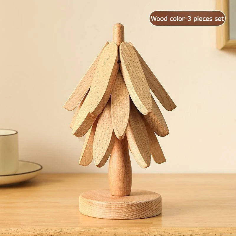 Elegant Tree-shaped Wooden Trivets