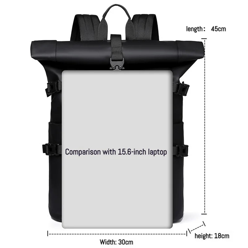 Minimalist Roll Top Travel Backpack