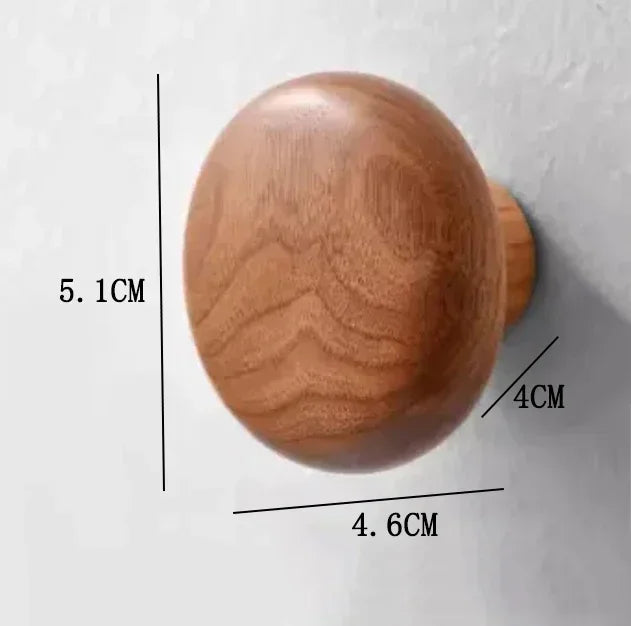 Solid Wood Handle Hook