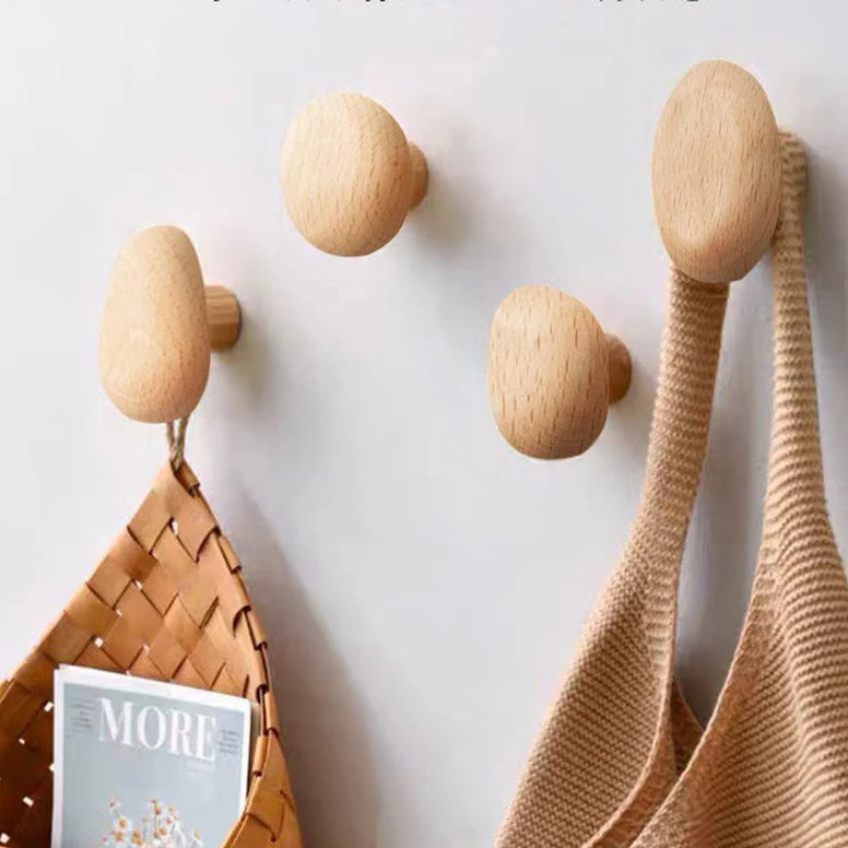 Solid Wood Handle Hook