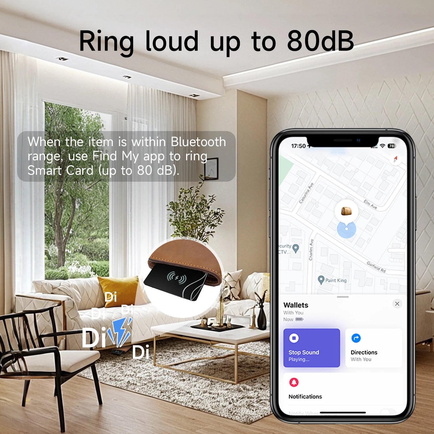 Smart Tracker Card for Apple Find My iPhone