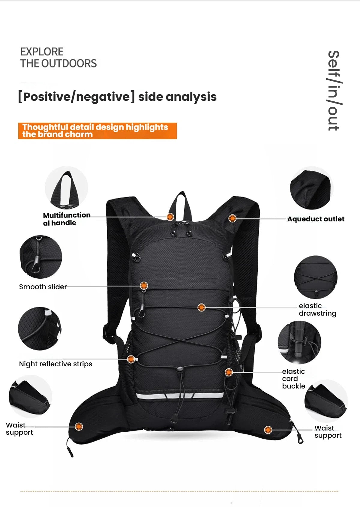 Slim Outdoor Adventure Backpack