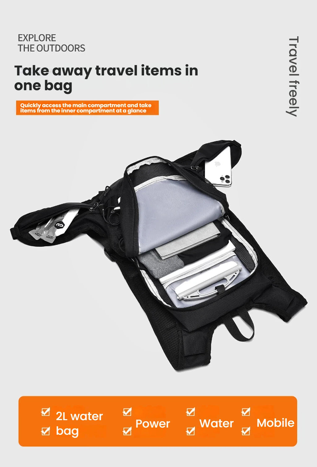 Slim Outdoor Adventure Backpack