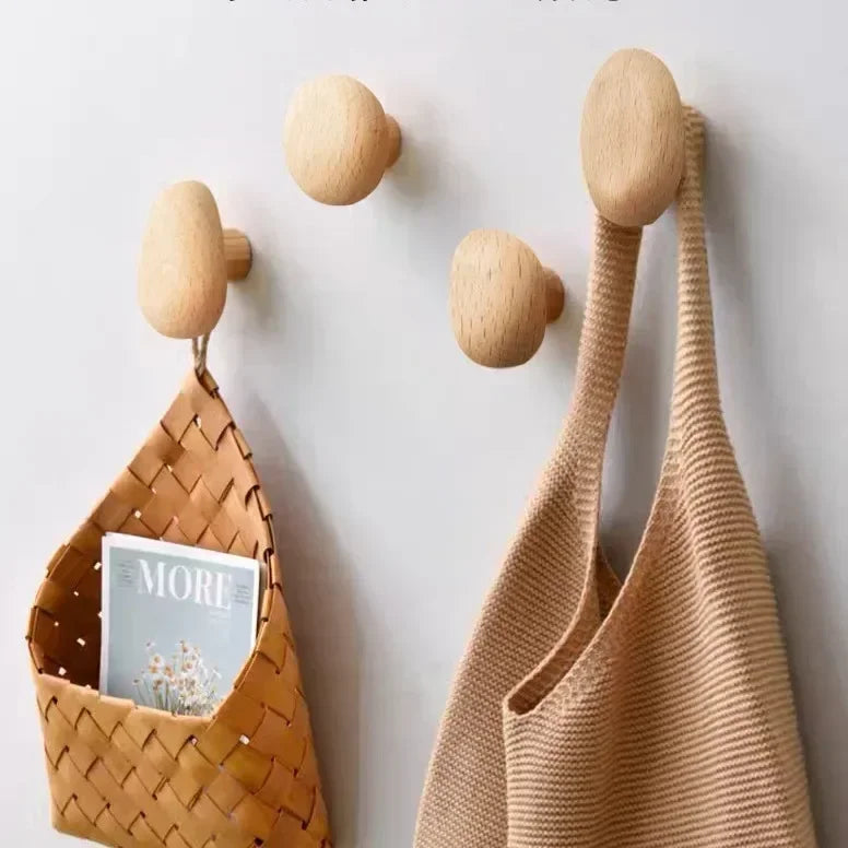 Solid Wood Handle Hook
