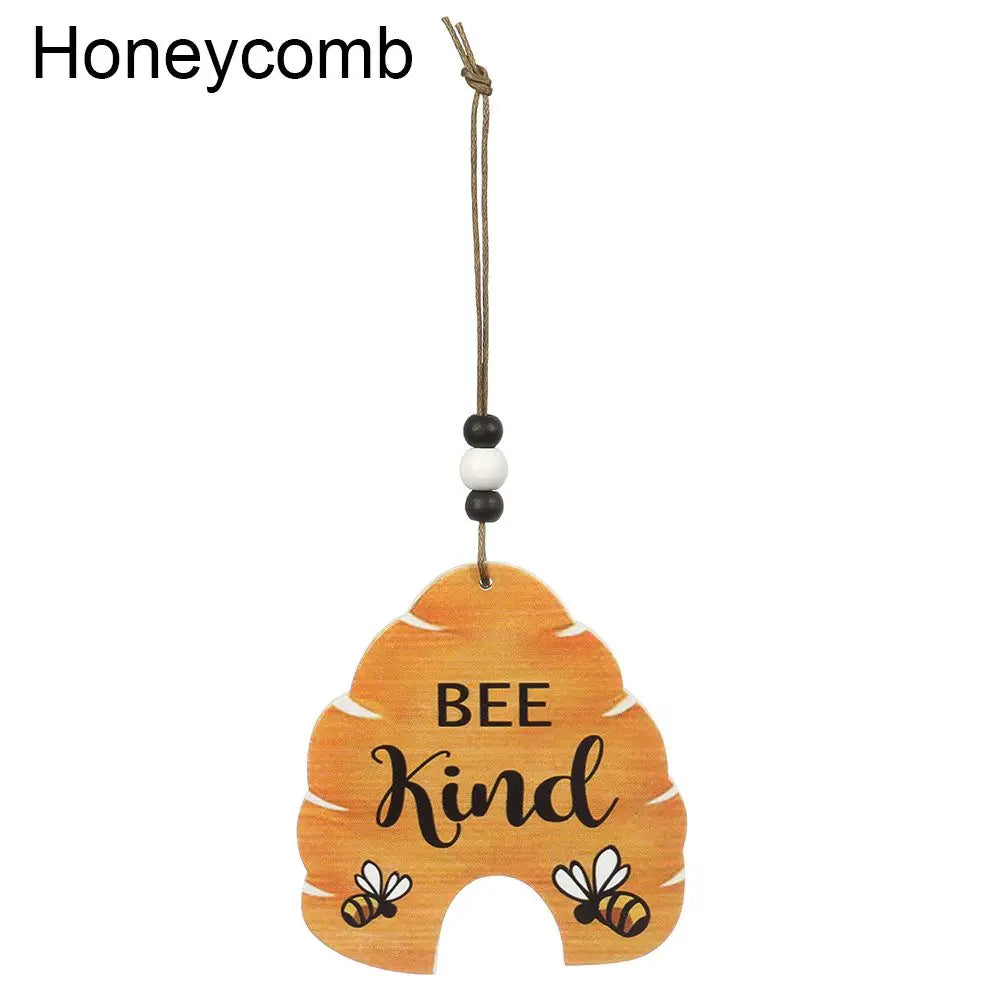 Hanging Wooden Pendant - 4pc