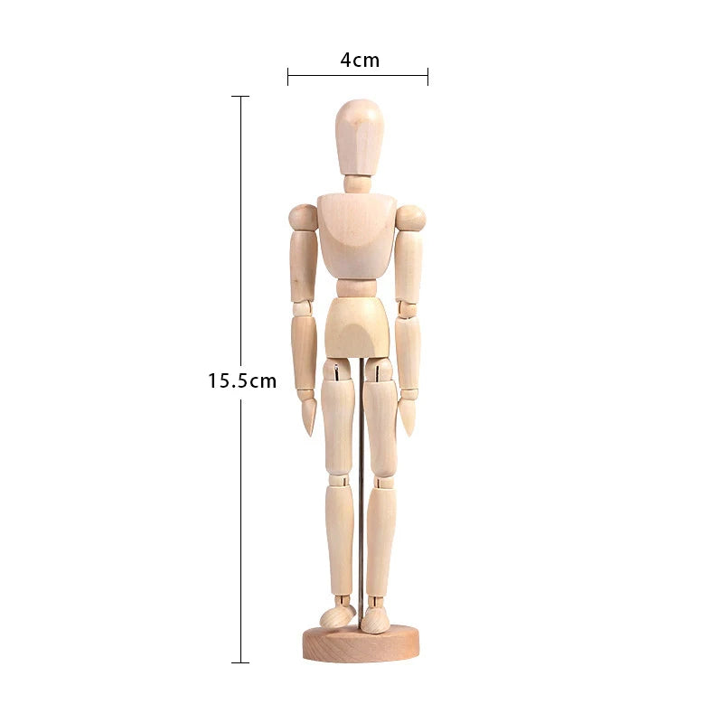 Rotatable Joint Mini Wooden Mannequin