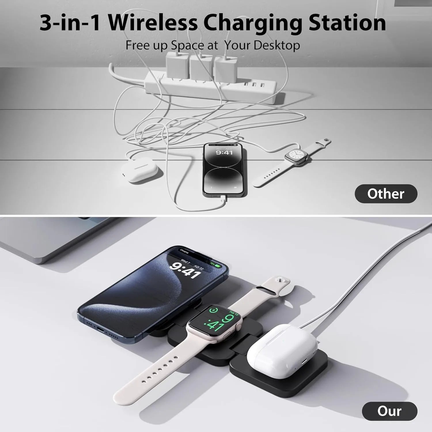3 in 1 MagSafe Foldable Fast Charging Station