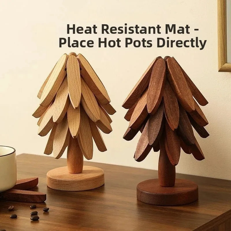 Elegant Tree-shaped Wooden Trivets