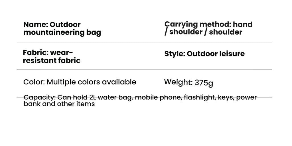 Slim Outdoor Adventure Backpack