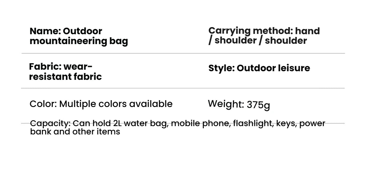 Slim Outdoor Adventure Backpack