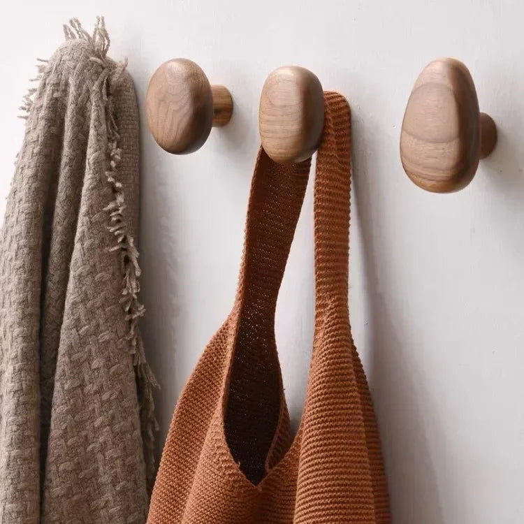 Solid Wood Handle Hook