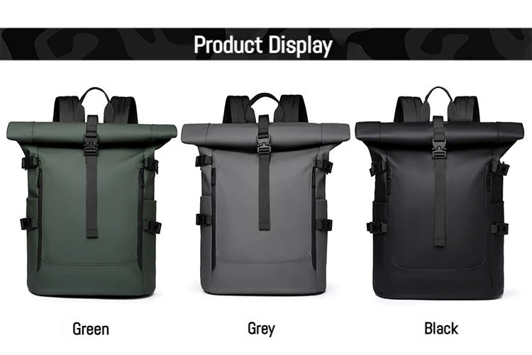 Minimalist Roll Top Travel Backpack