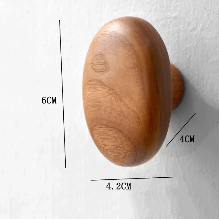 Solid Wood Handle Hook