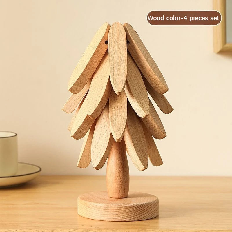 Elegant Tree-shaped Wooden Trivets