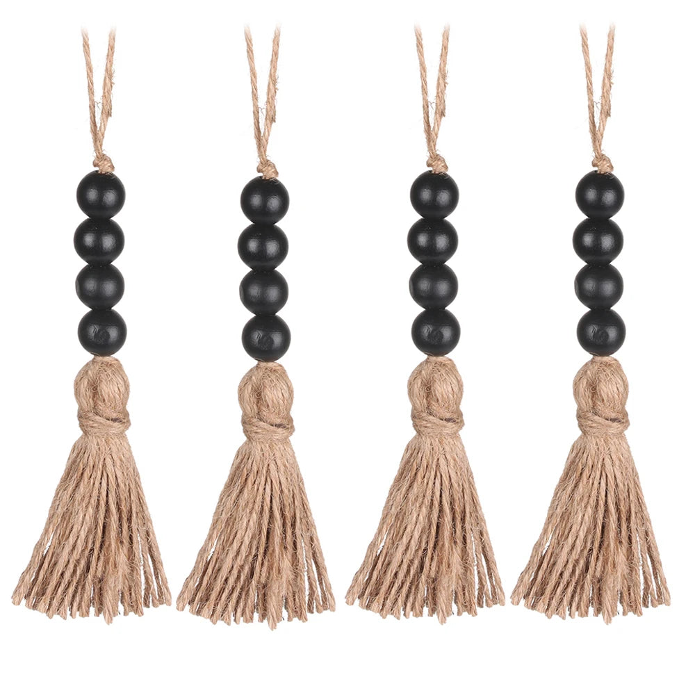 Hanging Wooden Pendant - 4pc
