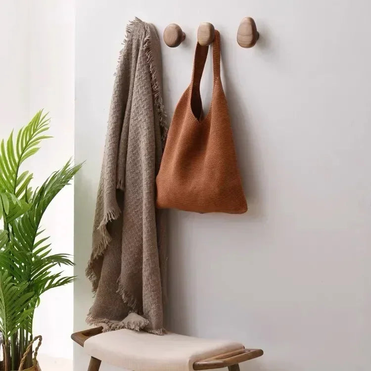 Solid Wood Handle Hook