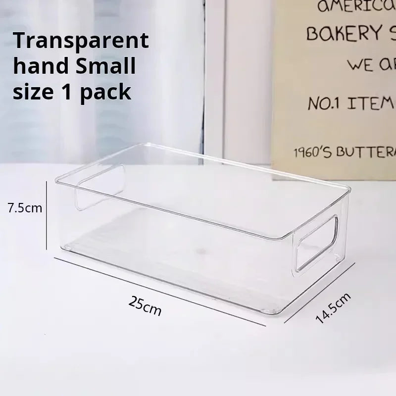 Desktop Storage Box Plastic Acrylic Shelf Storage Basket Transparent Waterproof High Aesthetic Value Stackable Box Organizer Box