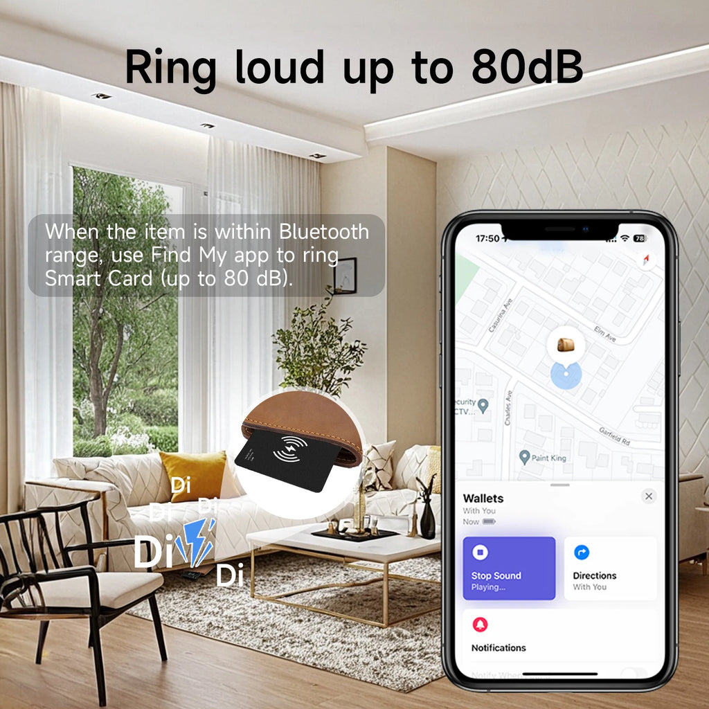 Smart Tracker Card for Apple Find My iPhone
