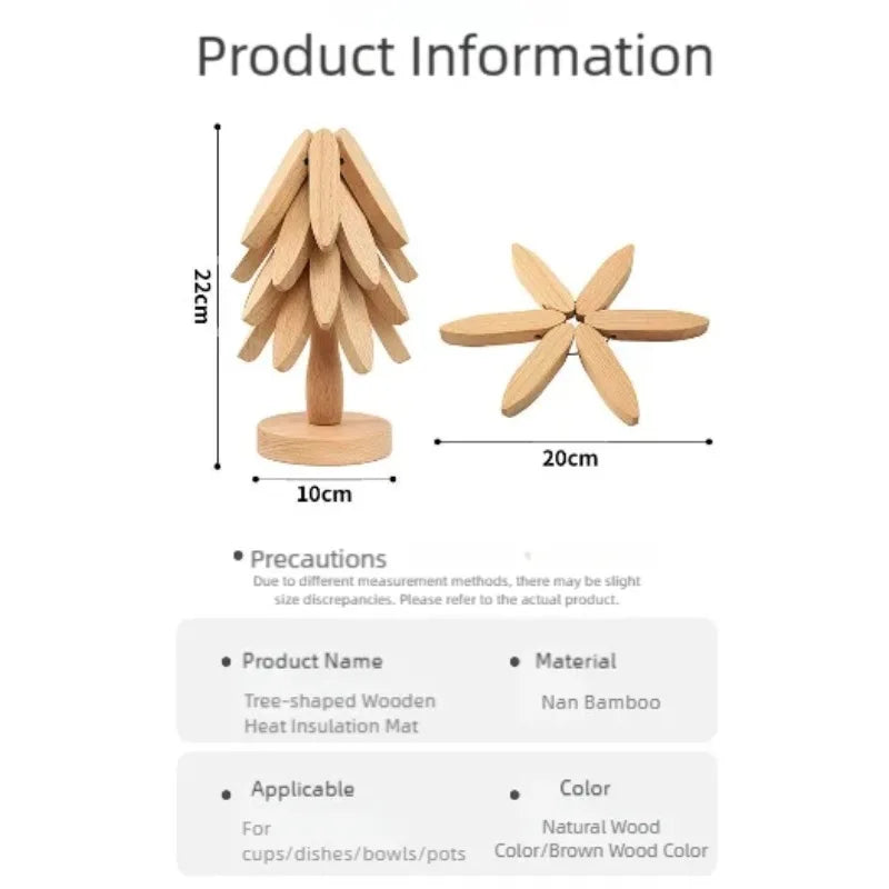 Elegant Tree-shaped Wooden Trivets