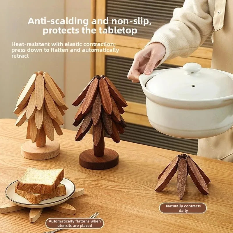 Elegant Tree-shaped Wooden Trivets