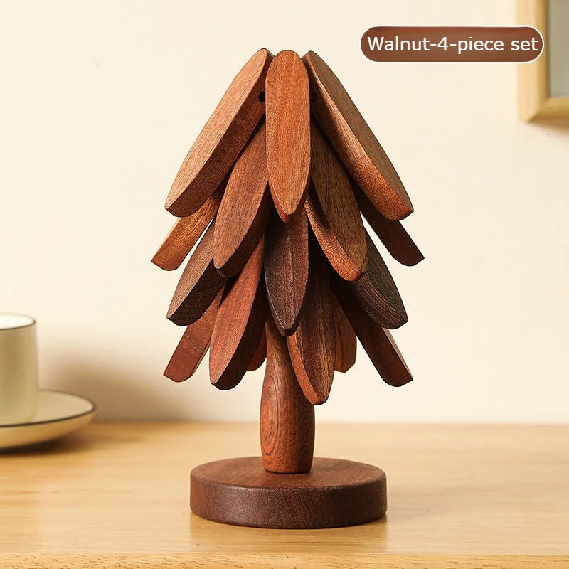 Elegant Tree-shaped Wooden Trivets