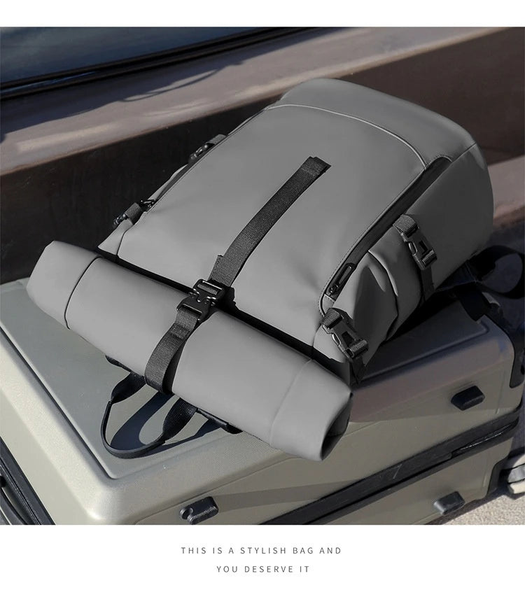 Minimalist Roll Top Travel Backpack