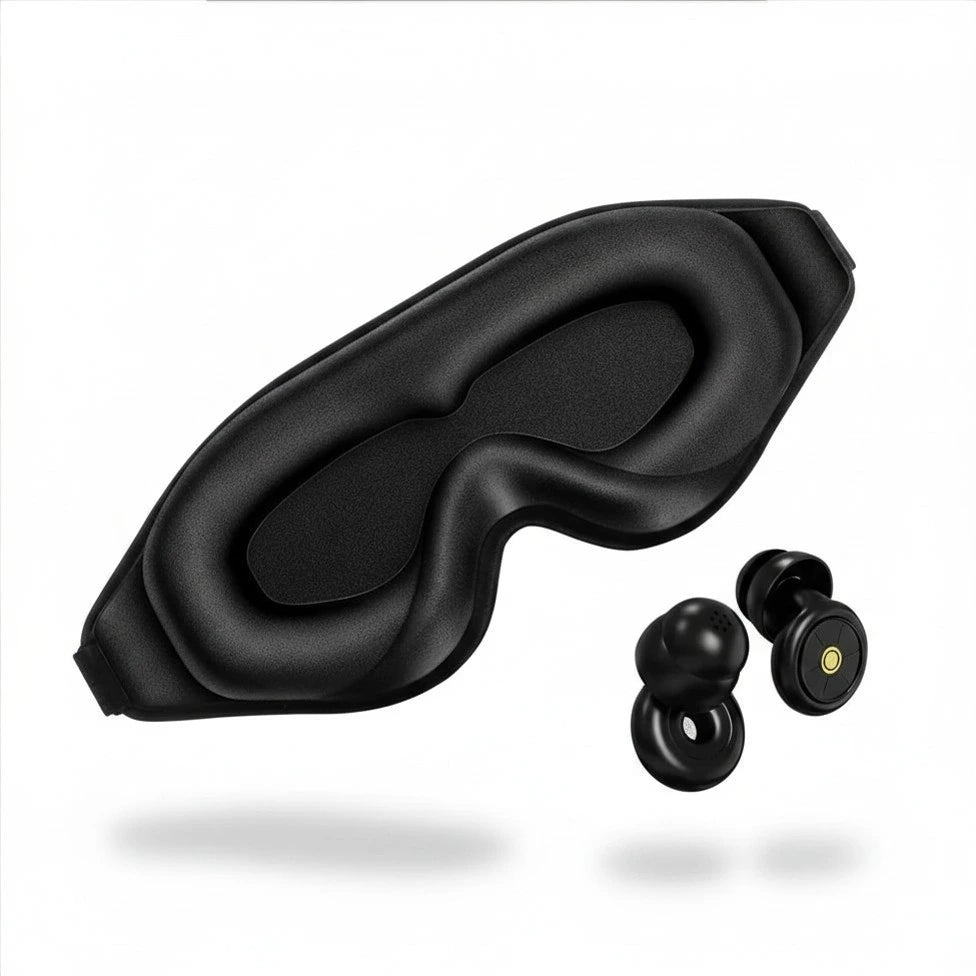 Cushion Sleeping Eye Mask + Noise Cancelling Earplugs